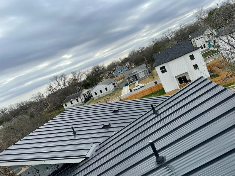 Standing seam metal roof panels with vents for Skylight Repair in Rumson